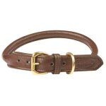 Collier pour chien en cuir roul� weatherbeeta l mixte marron