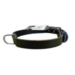 Collier chien cuir v�ritable noir, 3cm x 55 cm (grand chien) tour de cou: 41 a 48 cms. la r�putation ...
