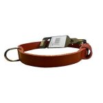 Collier chien cuir v�ritable rouge, 3cm x 55 cm (grand chien) tour de cou: 41 a 48 cms. la r�putation ...