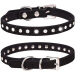 Collier de chien en daim doux colliers de chien clout�s strass etincelants pour animaux de compagnie ...