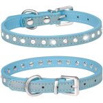 Collier de chien en daim doux colliers de chien clout�s strass etincelants pour animaux de compagnie ...