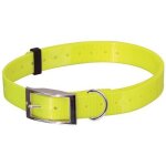 Collier chien jaune fluo plein - air doogy classic 24 a 82 cm x 25 mm