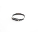 Collier pour chien surpiqu� avec plaque martin sellier 14 / 36 cm mixte noir