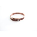 Collier pour chien surpiqu� avec plaque martin sellier 16 / 40 cm mixte marron