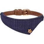 Collier en cuir pour animaux de compagnie, chle triangulaire a carreaux, style cravate pour chiens, ...