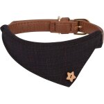 Collier en cuir pour animaux de compagnie, chle triangulaire a carreaux, style cravate pour chiens, ...