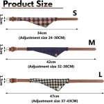 Collier en cuir pour animaux de compagnie, chle triangulaire a carreaux, style cravate pour chiens, ...