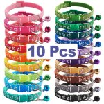 Collier de s��curit�� en nylon avec clochette pour chien et chat, d��licat et ajustable, �� la mode, ...