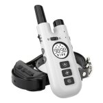 Collier de dressage pour chien anti aboiement avec t�l�commande 800 m 3 modes blanc yonis