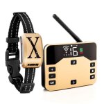 Collier de dressage pour chien avec cl�ture electronique sans fil ipx7 10 a 300 m or yonis