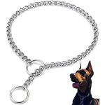 Collier de dressage pour chien collier etrangleur réglable en acier solide chaîne pour petits moyens ... Collier de dressage pour chien collier etrangleur réglable en acier solide chaîne pour petits moyens ...