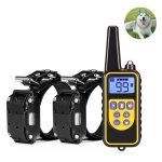 Collier de dressage pour chien rechargeable avec t�l�commande 800 yards 3 modes noir yonis