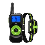 Collier de dressage pour chien t�l�command� etanche ipx7 port�e 500 m vert yonis