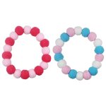 Collier elastique pom pom pom pour chat, 2 pices, peluche, cadeau d'anniversaire, festival, pour chaton, ...