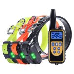 Collier electrique dressage de chien impermable une tlcommande et trois rcepteurs