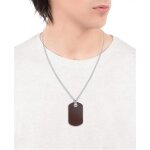Collier el�gant avec plaque de chien en cuir magnum 15108c01011