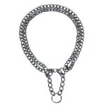 Collier etrangleur, 2 rangs, avec s�curit�, 55 cm / 2, 5 mm - 2245