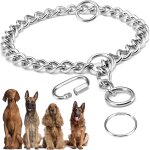 Collier etrangleur pour chien, 65cm collier chaine chien, collier chien en acier contrôle réglable, collier ... Collier etrangleur pour chien, 65cm collier chaine chien, collier chien en acier contrôle réglable, collier ...