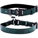 Collier fin en cuir pour chien avec etiquette id qr, collier rglable avec boucle cobra, collier fait ...