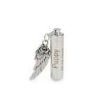 Collier en forme de bouteille pour animal de compagnie, avec le nom de l'animal, pendentif cylindrique ...