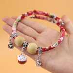 Collier en forme de cloche imprim de dessin anim de chat, style japonais, anti - insectes et moustiques, ...