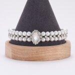 Collier imitation de strass pour chat et chien, pendentifs en perles, bijoux pour animaux de compagnie ...