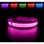 Collier lumineux chien rechargeable et etanche, collier led chien de s�curit� avec ceinture r�glable ...