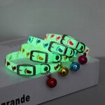 Collier lumineux avec cloches pour animaux de compagnie, brille la nuit, pour chiens et chats Collier lumineux avec cloches pour animaux de compagnie, brille la nuit, pour chiens et chats