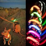 Collier lumineux led pour chien, chat, teddy golden retriever, s�curit� nocturne, anti - perte, harnais, ...
