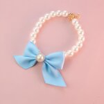 Collier avec n?ud en perles pour animal de compagnie, collier pour chien, collier avec cloche pour petit ...