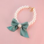 Collier avec n?ud en perles pour animal de compagnie, collier pour chien, collier avec cloche pour petit ...