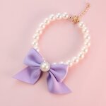 Collier avec n?ud en perles pour animal de compagnie, collier pour chien, collier avec cloche pour petit ...