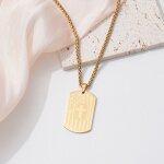Collier pendentif verset de la bible en acier inoxydable pour homme, etiquette de chien a la mode noire, ...