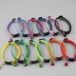 Collier rflchissant pour chat, anneau de cou elastique de scurit rglable avec matriau doux, cloche ...