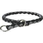 Collier semi - etrangleur - trixie - 143720 - design moderne - robuste - noir / gris graphite