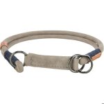 Collier semi - etrangleur - trixie - be nordic - cuir - gris - moyen - chien