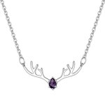 Collier d'urne de cerf pour les cendres, acier inoxydable, bijoux de crmation de bois de cerf, animal ...