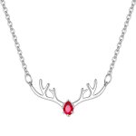Collier d'urne de cerf pour les cendres, acier inoxydable, bijoux de crmation de bois de cerf, animal ...