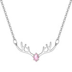 Collier d'urne de cerf pour les cendres, acier inoxydable, bijoux de crmation de bois de cerf, animal ...