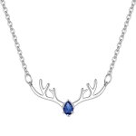 Collier d'urne de cerf pour les cendres, acier inoxydable, bijoux de crmation de bois de cerf, animal ...