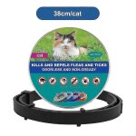 Collier veterinaire anti - puces et anti - tiques pour chiens et chats, collier antiparasitaire pour ...