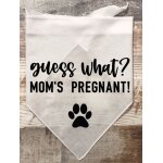 La colonne vertbrale est enceinte, devinez quoi? bandana noir et blanc pour chien, echarpe pour annonce ...