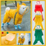 Combinaison imperm�able pour chien, manteau de pluie r�fl�chissant, vestes imperm�ables a capuche, v�tements ...