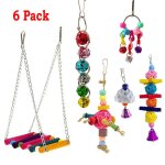 Combinaison de jouets pour perroquets, echelle a corde en m�tal, support de cage de perruche cockatiel, ...