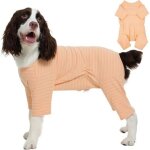 Combinaison pyjama chien taille m orange polaire douce 4 pattes confortable hiver pour races moyennes ...