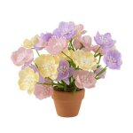 Composition florale artificielle 12x14cm pastel