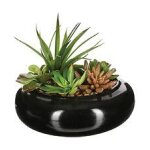 Composition florale artificielle vase en c�ramique d 20 cm