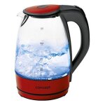 Concept rk4030re verre d'eau bouilloire clairage led filtre anti calcaire 1, 7l 2200w brillant rouge ...