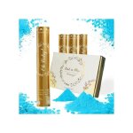 Confettis et fum�e bleus kit de 4 pi�ces pour r�v�lation du sexe