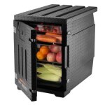 Conteneur isotherme - vevor - 640 mm x 435 mm x 600 mm, avec doubles boucles, 90 l, noire, pour restaurant, ... Conteneur isotherme - vevor - 640 mm x 435 mm x 600 mm, avec doubles boucles, 90 l, noire, pour restaurant, ...